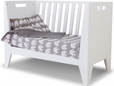 Ліжечко-трансформер Indigowood Scandic 120х60 wood / white (з додатковим бортиком)